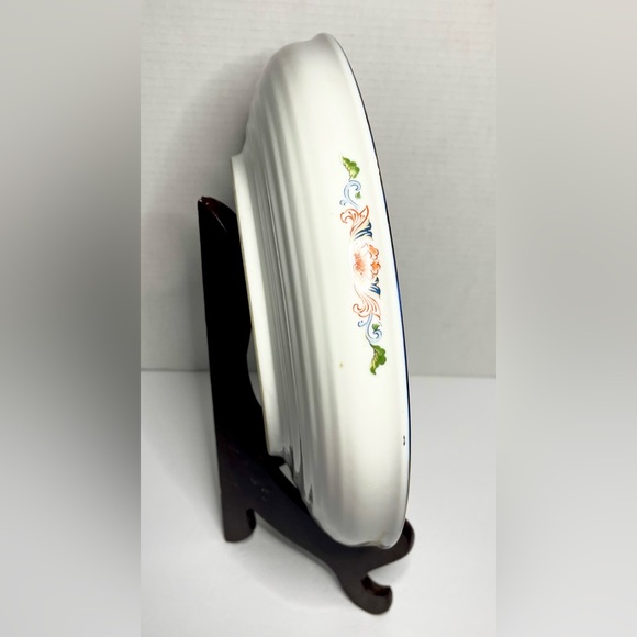 Imari Ware Porcelain Shallow Bowl Hand Painted Gold Gilded Flowers Japan w/stand - Picture 4 of 8